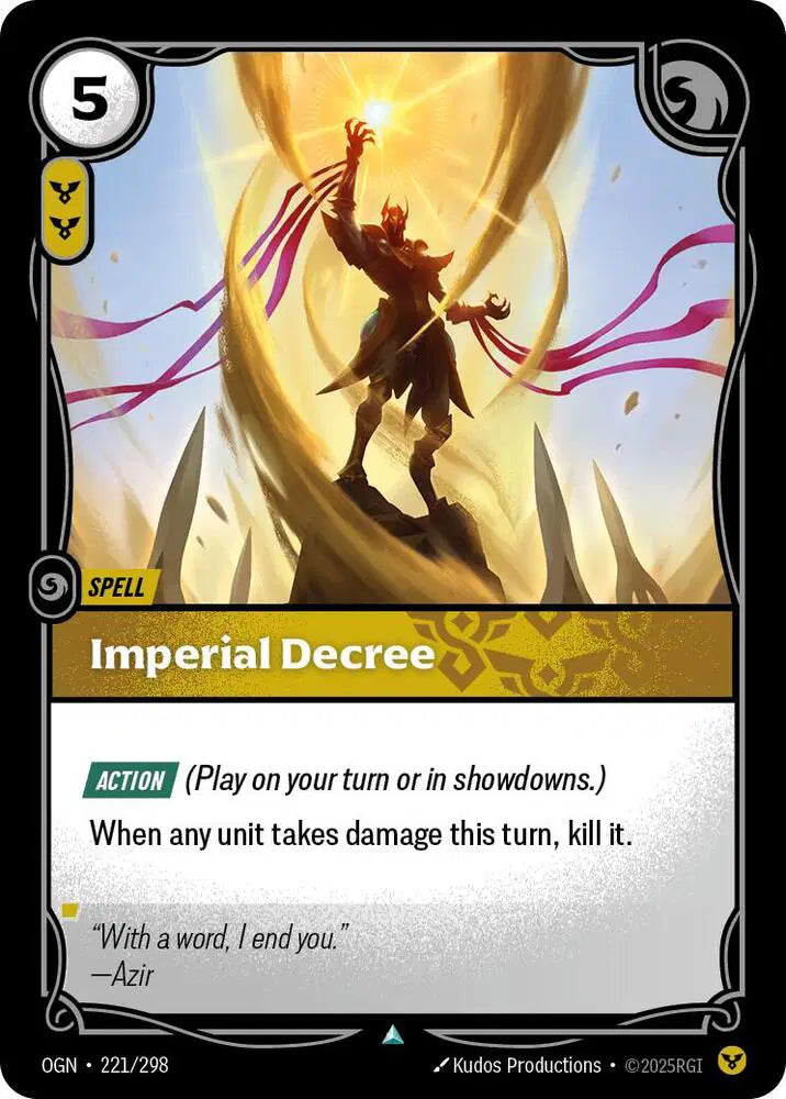 Décret impérial - Légende