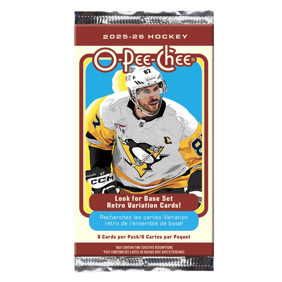 Paquet de cartes de hockey O-Pee-Chee Gravity Feed (8 cartes) 2025-26
