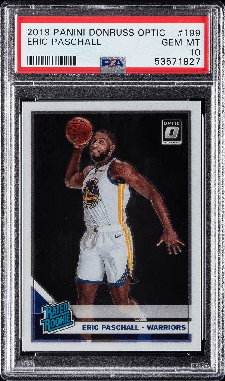 2019 PANINI DONRUSS OPTIC #199 ERIC PASCHALL ROOKIE RC PSA 10