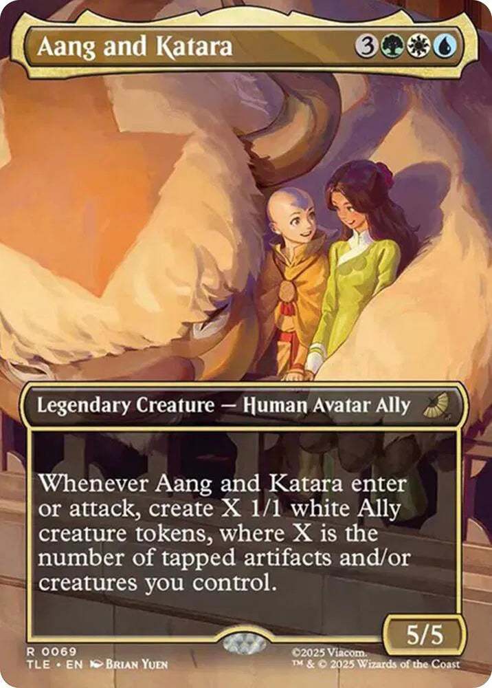 Aang et Katara (Sans bordure)