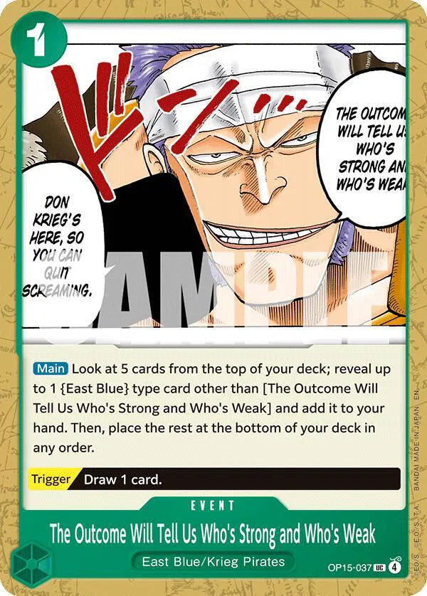 The Outcome Will Tell Us Who's Strong and Who's Weak (OP15-037)
