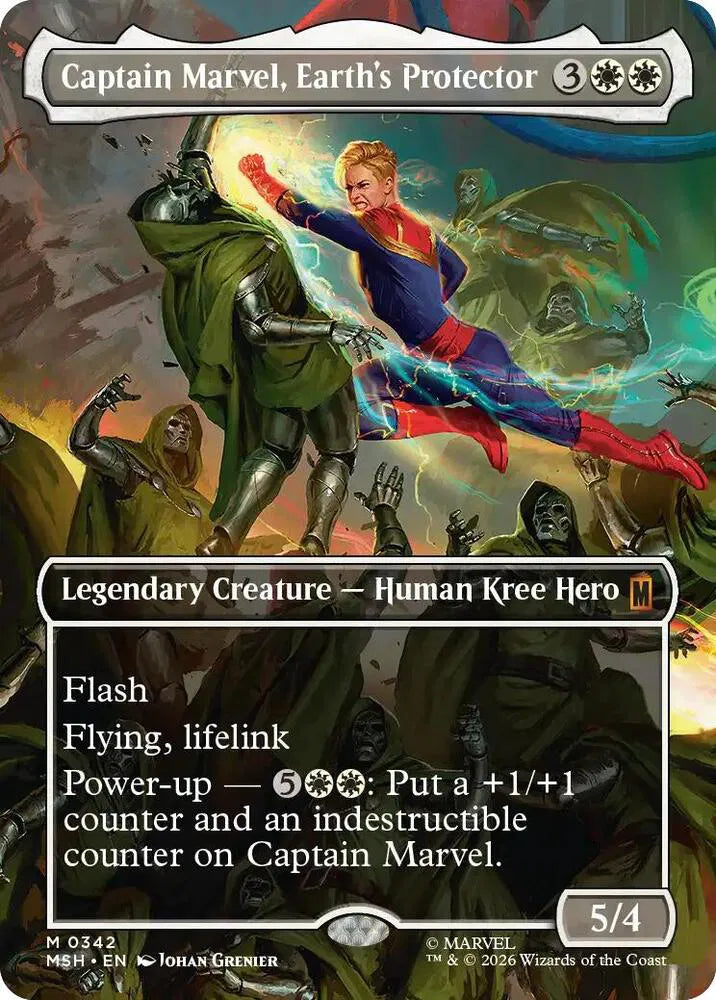 Captain Marvel, Earth's Protector (Borderless) (0342)